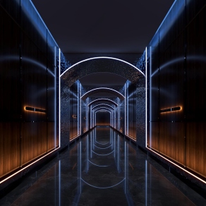 现代会所KTV过道3D模型下载